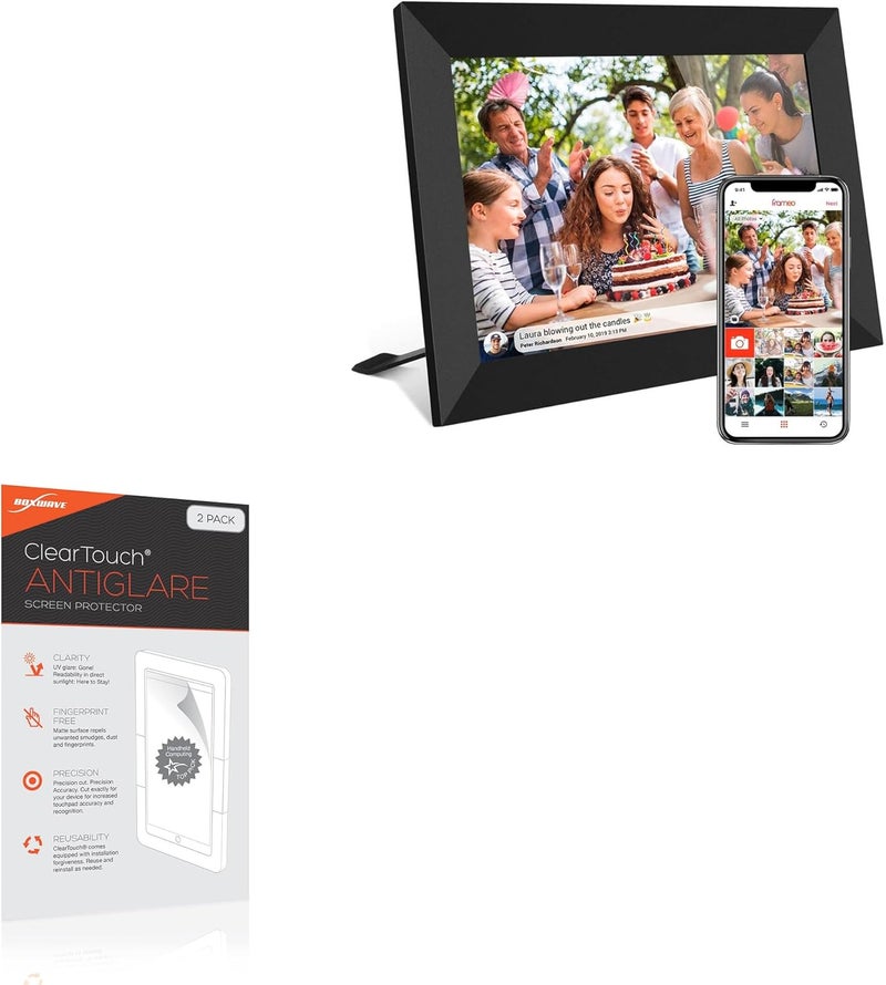 BoxWave Screen Protector Compatible with Frameo Digital Photo Frame (10.1in) - ClearTouch Anti-Glare (2-Pack), Anti-Fingerprint Matte Film Skin - Image 1